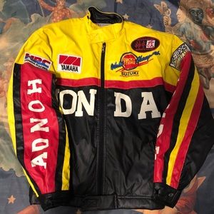 Honda Racing Faux Leather Jacket